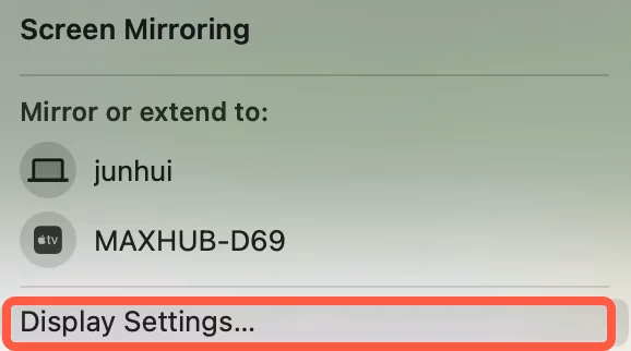 click Display Settings
