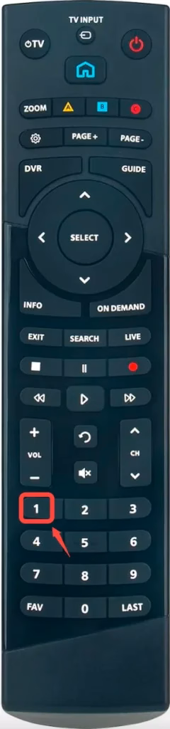 1 button on Altice Optimum Remote