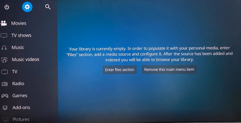 find Settings on Kodi