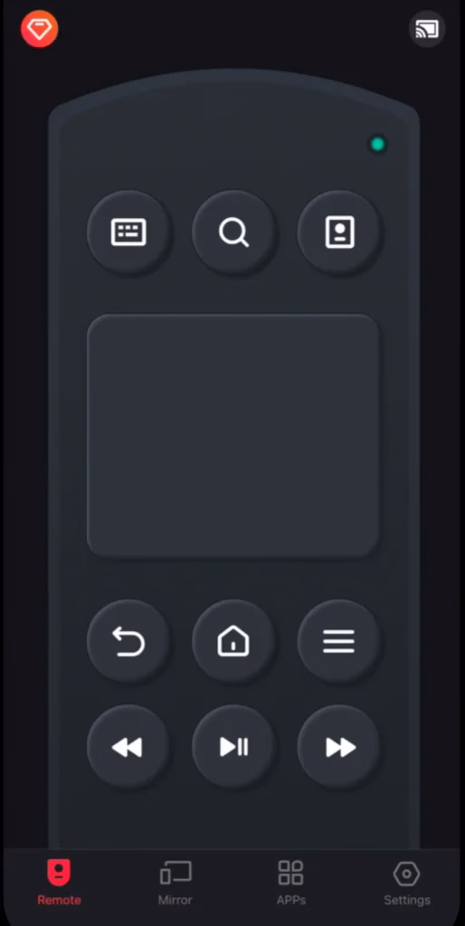 touchpad on Firestick remote app