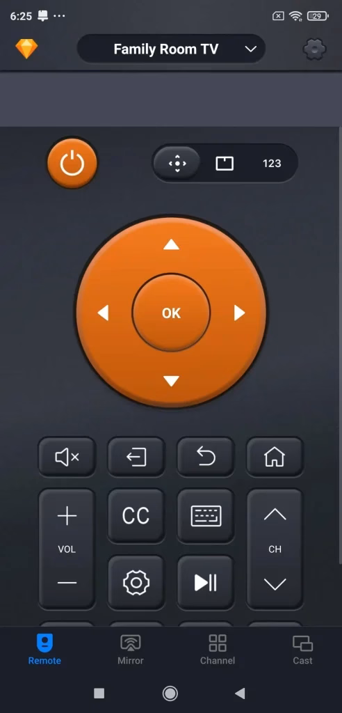 the Universal TV Remote app by BoostVision
