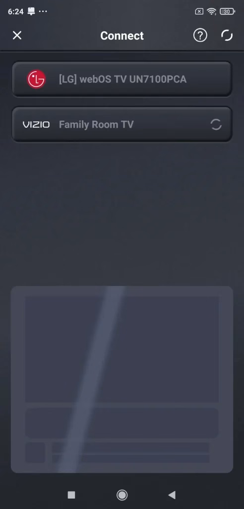 choose your TV from the device list