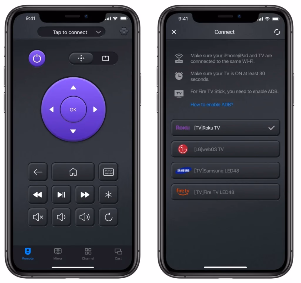 the Universal TV Remote app from BoostVision