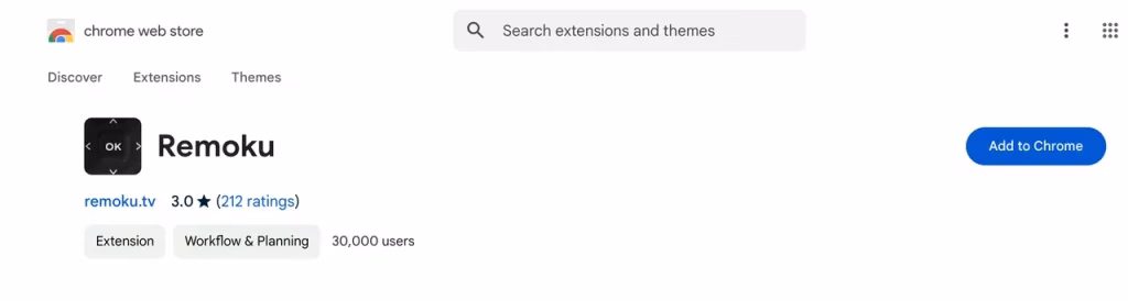 Extensión Remoku de Google Chrome