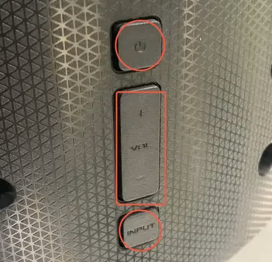 physical button on Vizio TV