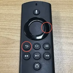 Back and Right buttons on the FireStick remote