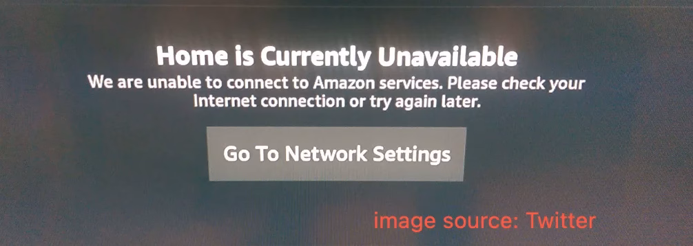 home is currently unavailable on Firestick