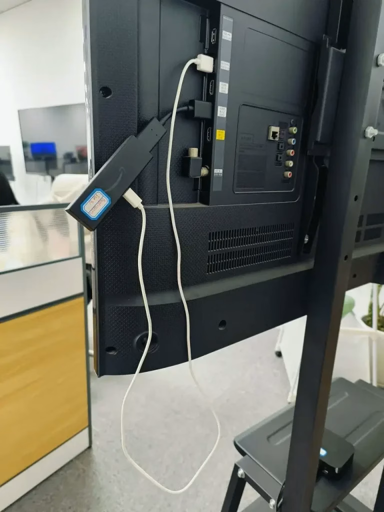 the power cord of the Firestick