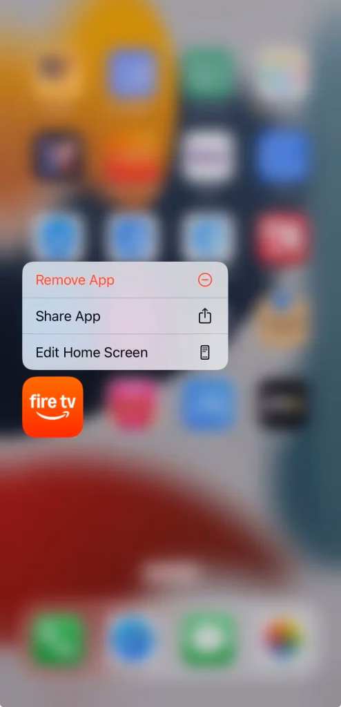uninstall Fire TV on iPhone