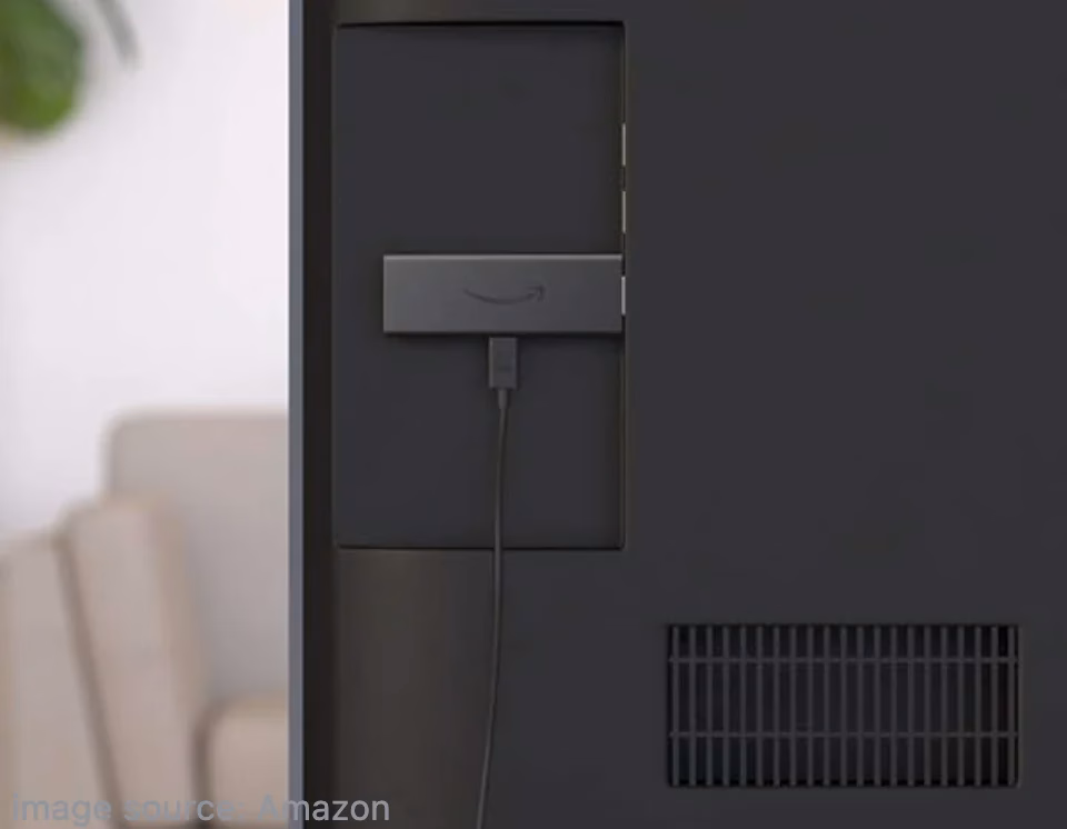 plug Firestick into the HDMI port on the TV