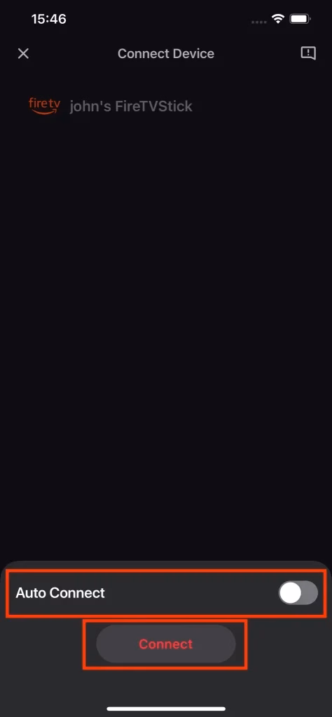 auto connect to Fire TV