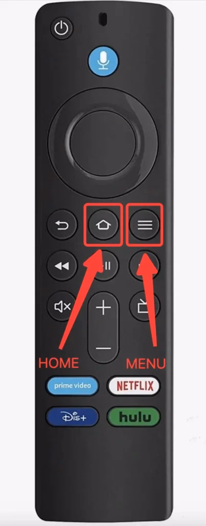 Home and menu button on Alexa Voice Remote