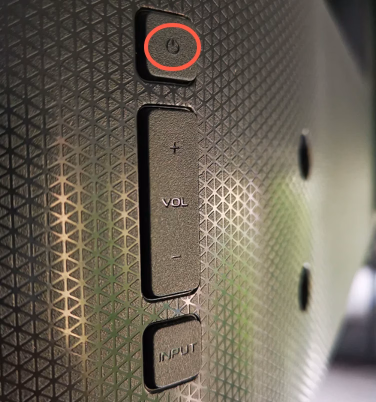 the power button on Vizio TV