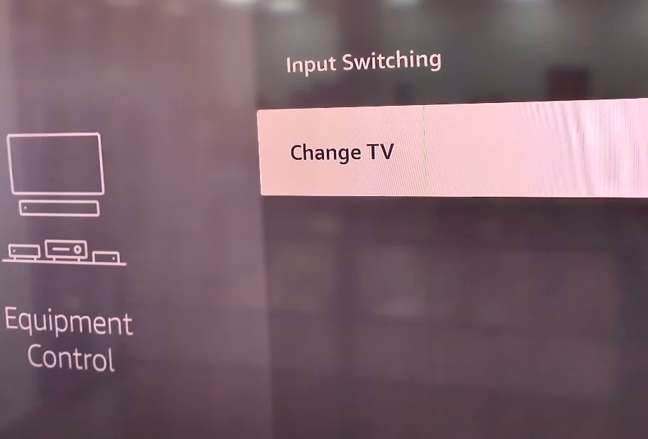 choose Change TV when prompted