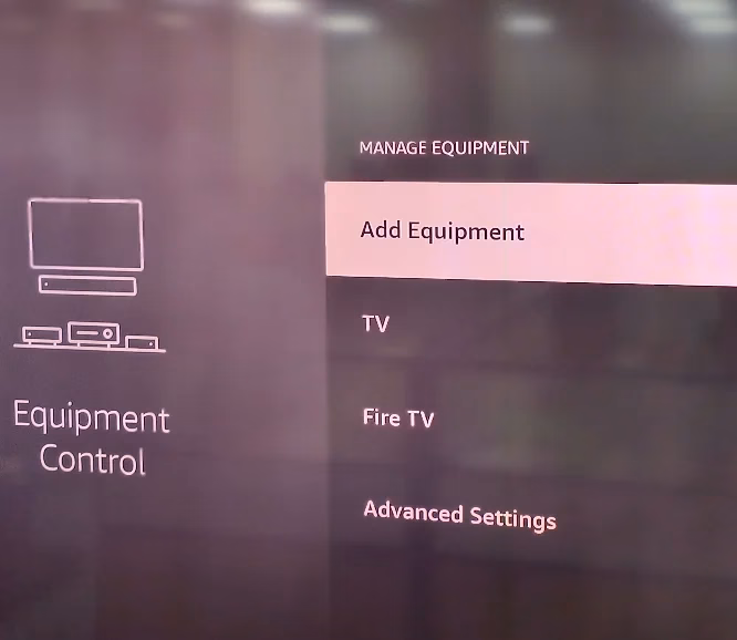 choose Add Equipment