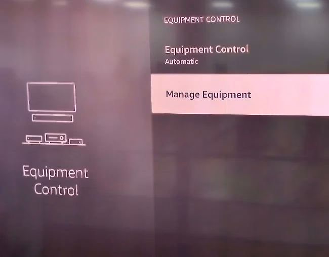 choose Manage Equipment