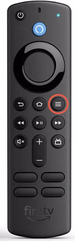 Menu button on Fire TV remote