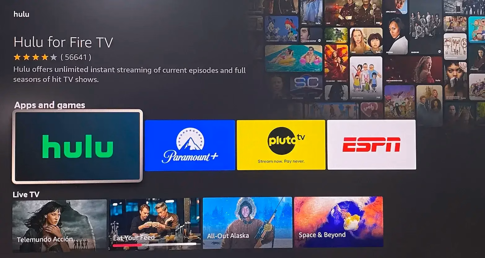 Hulu + Live TV on Firestick