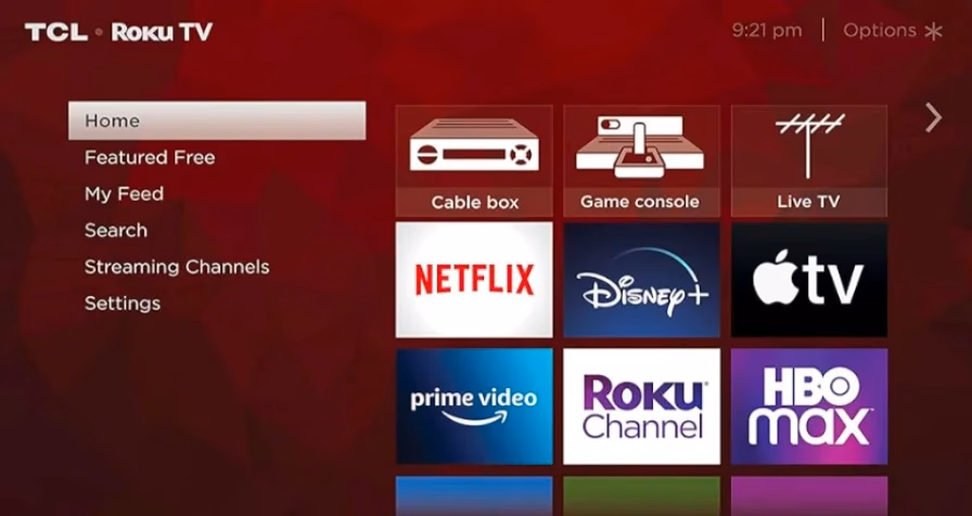 Roku TV interface