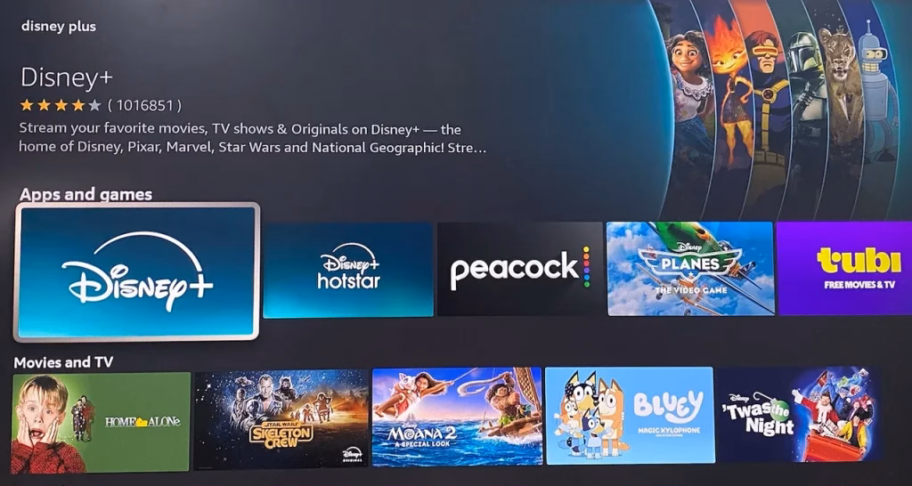 Disney Plus on Firestick