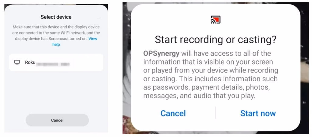 choose target device