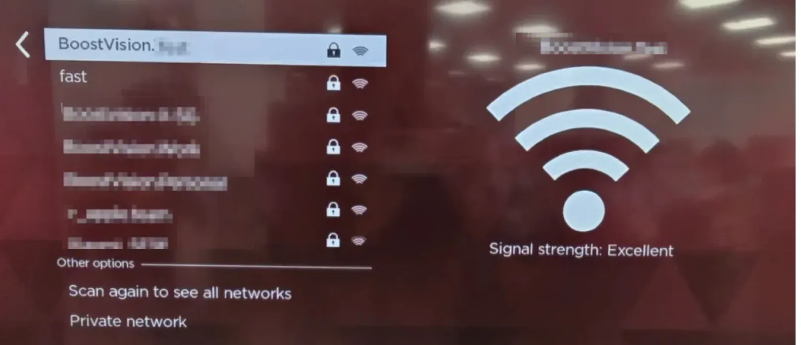 change WiFi connection on Roku Express