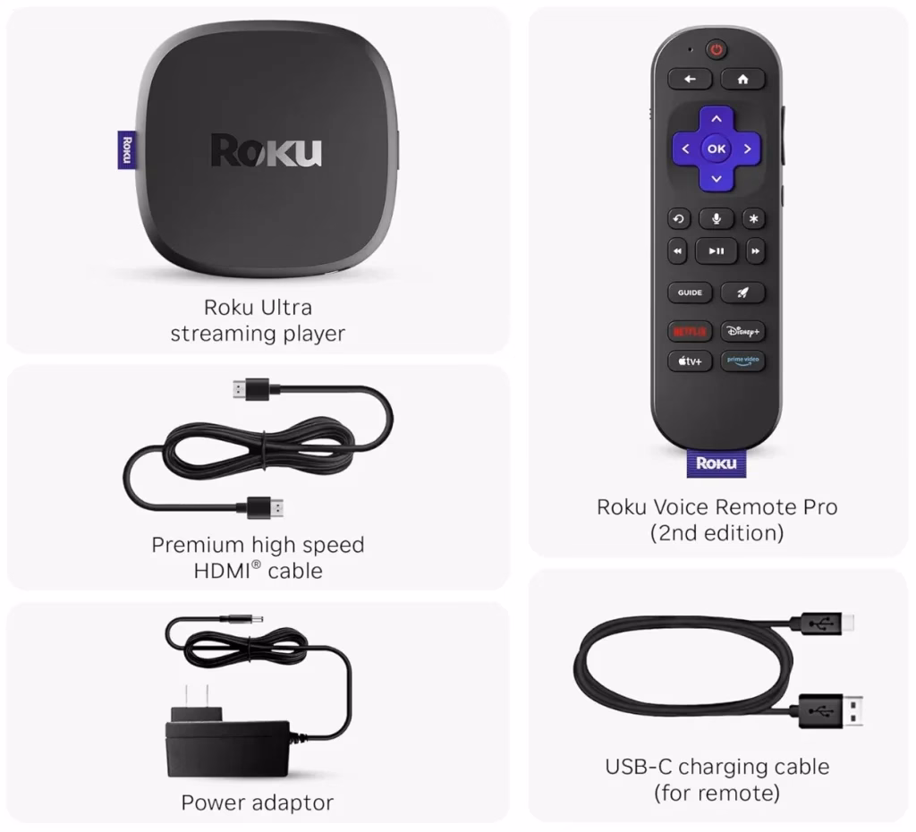 Roku Ultra with accessories