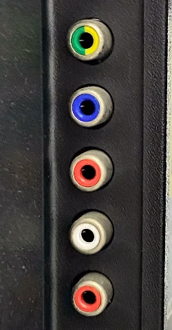 component ports on TV