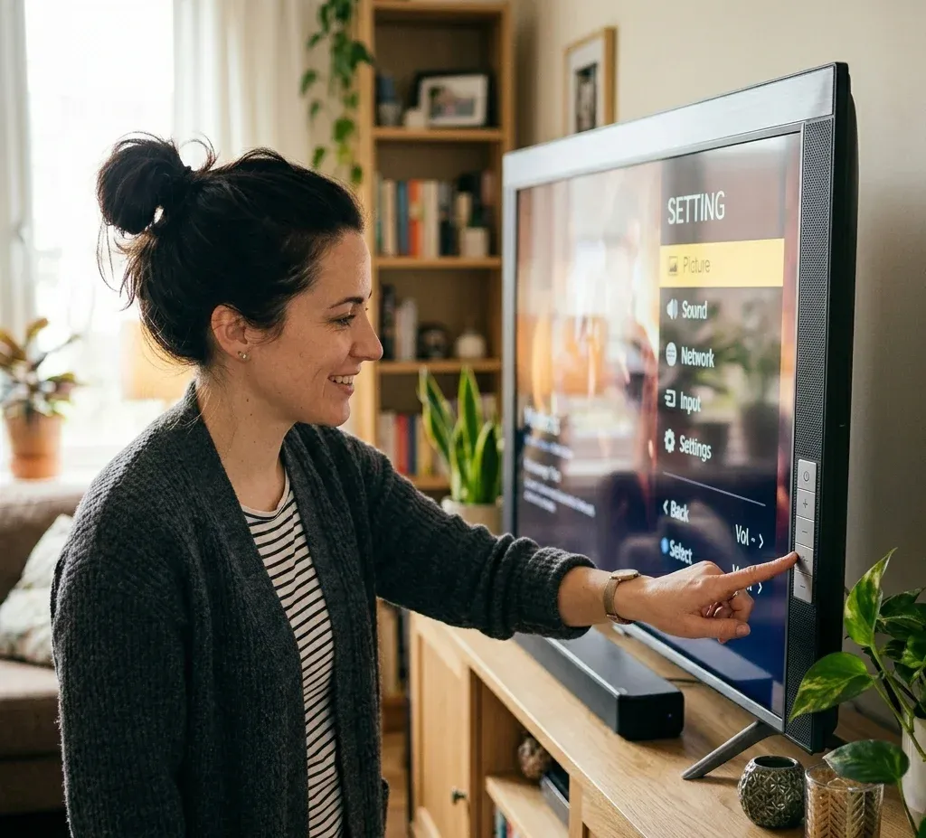 use the physical buttons on the TV