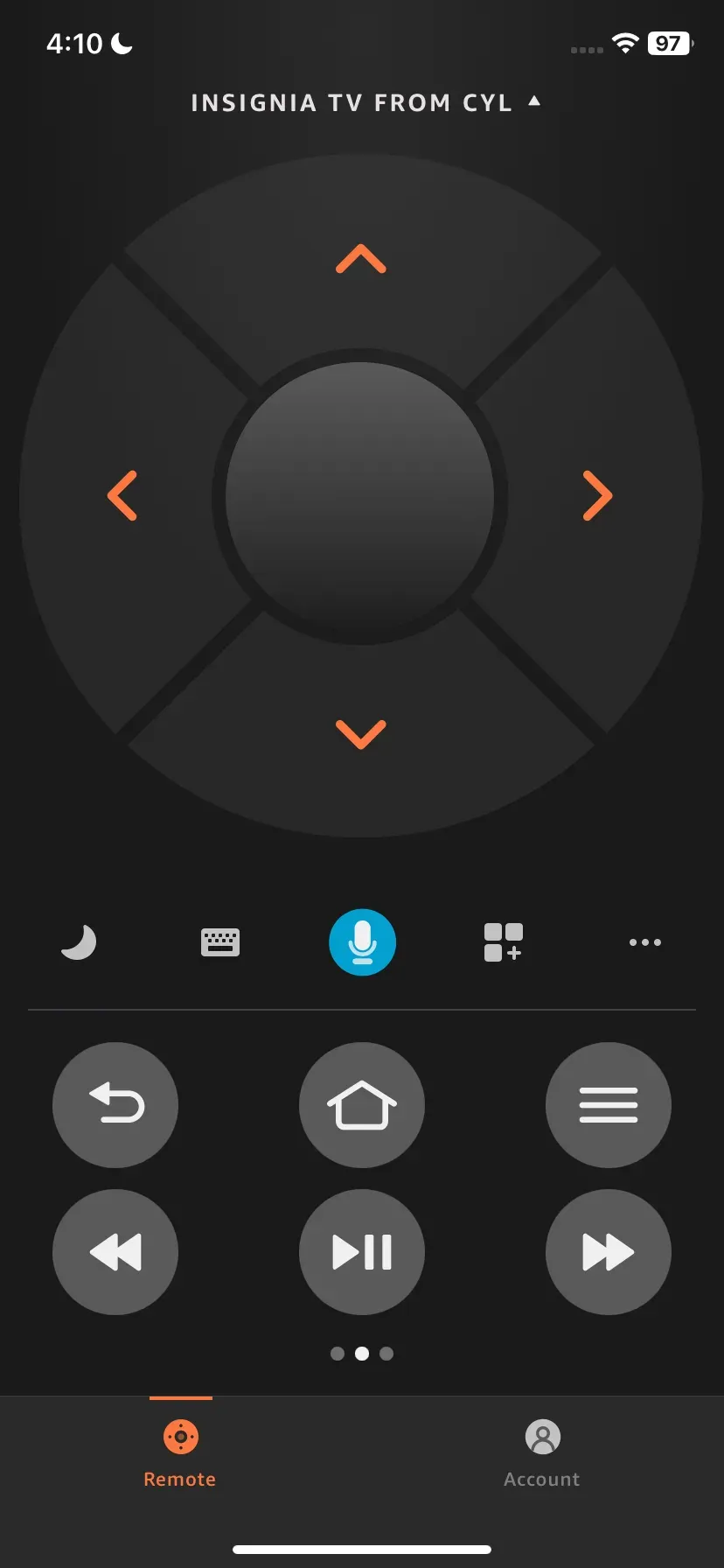 Fire TV app interface