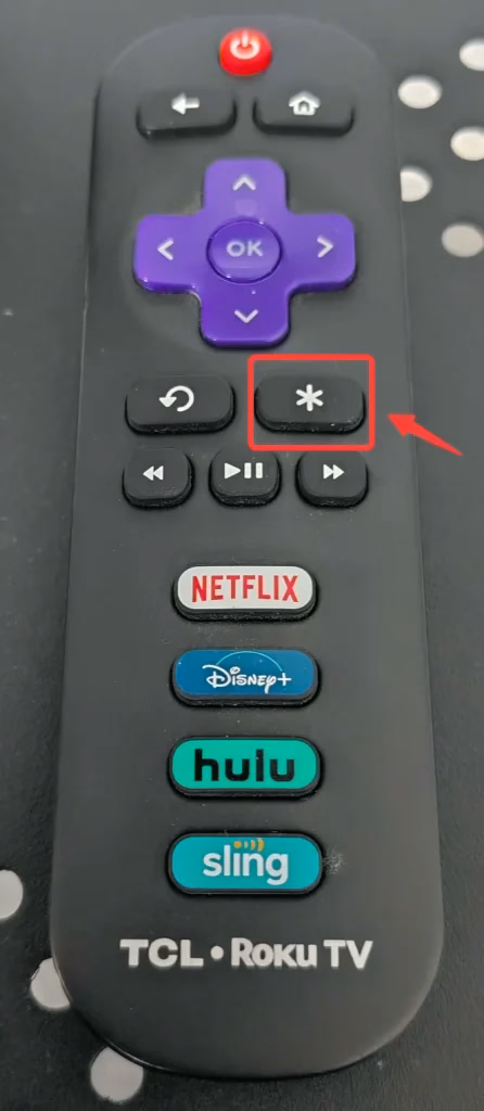 Star button on Roku remote