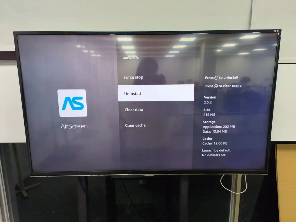 choose the Uninstall option