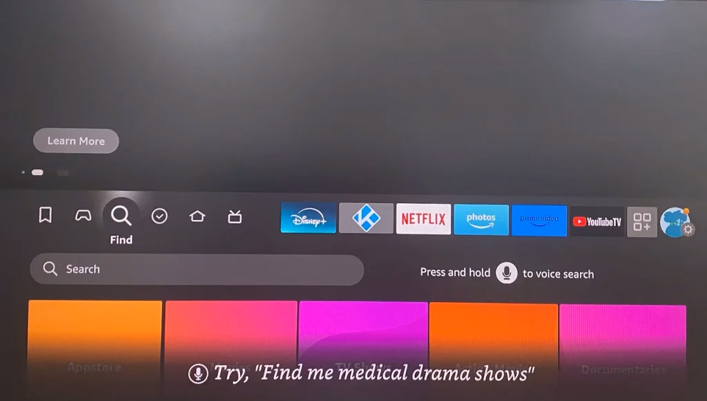 choose the Find option