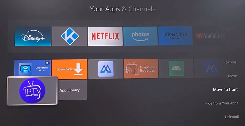 move IPTV Smarters to front