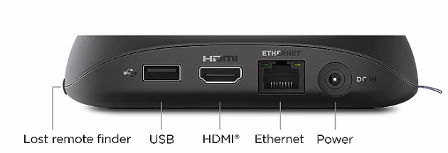 locate the lost finder button on the side of Roku Ultra