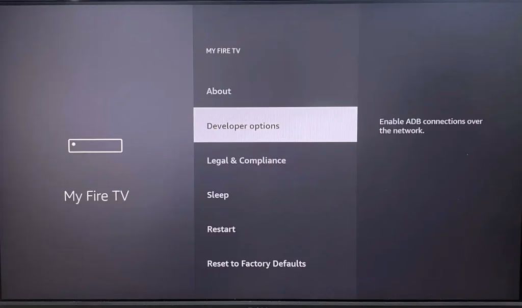 Developer options on FireStick
