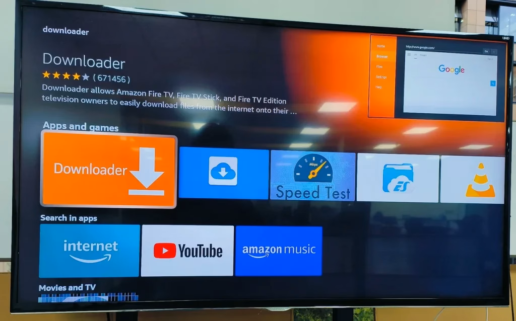 the Downloader app on Firestick