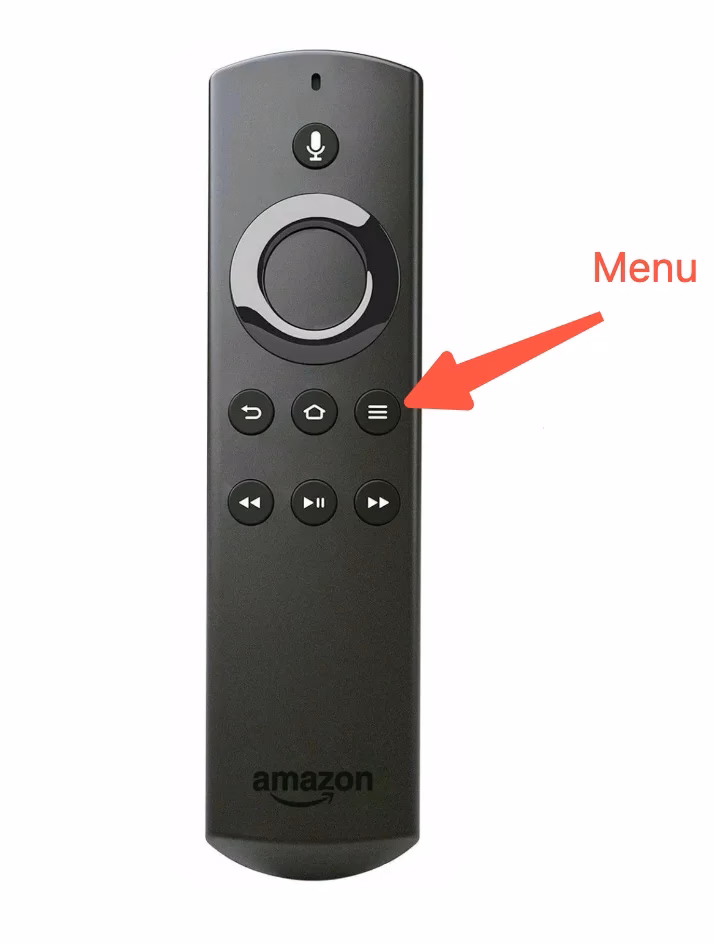 the Menu button on Firestick remote