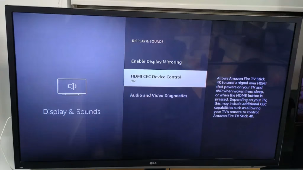 enable HDMI CEC Device Control on Firestick