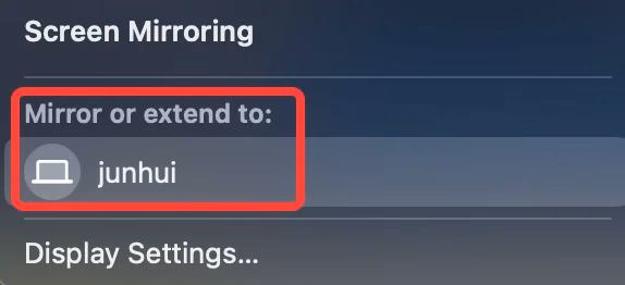 Detected device list