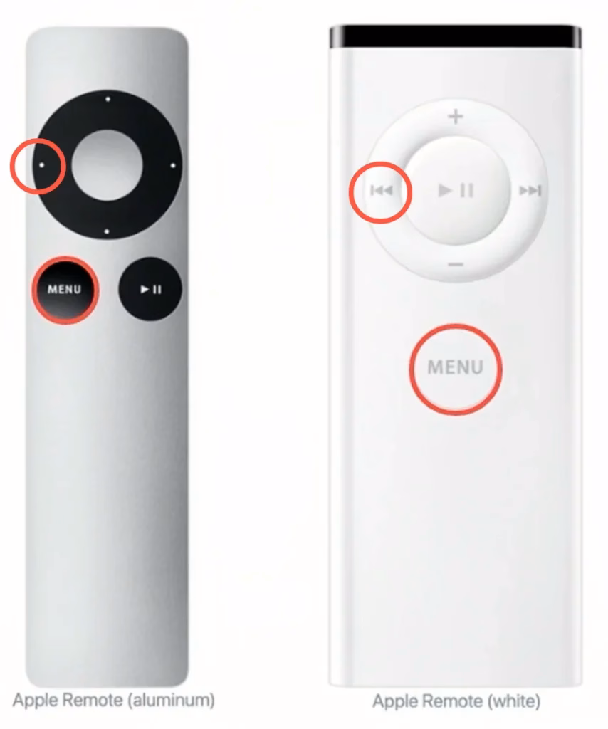 Apple Remote with aluminum and white color
