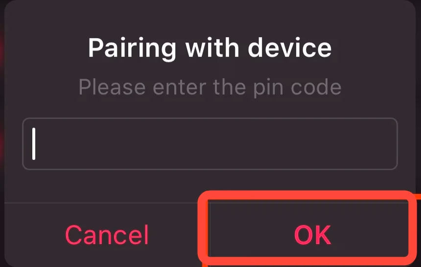 pin code entry on the LG remote app