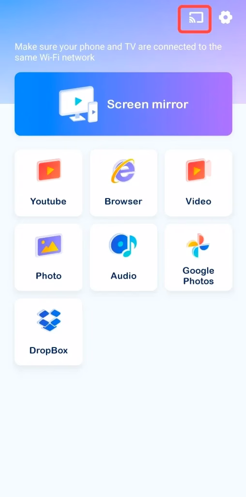 Screen Mirroring for Smart TV App