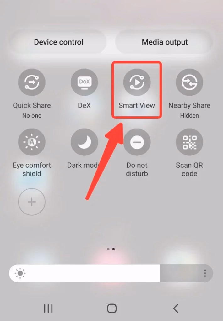 Smart View on Samsung phone