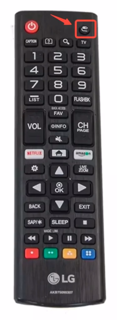 Input button on LG remote