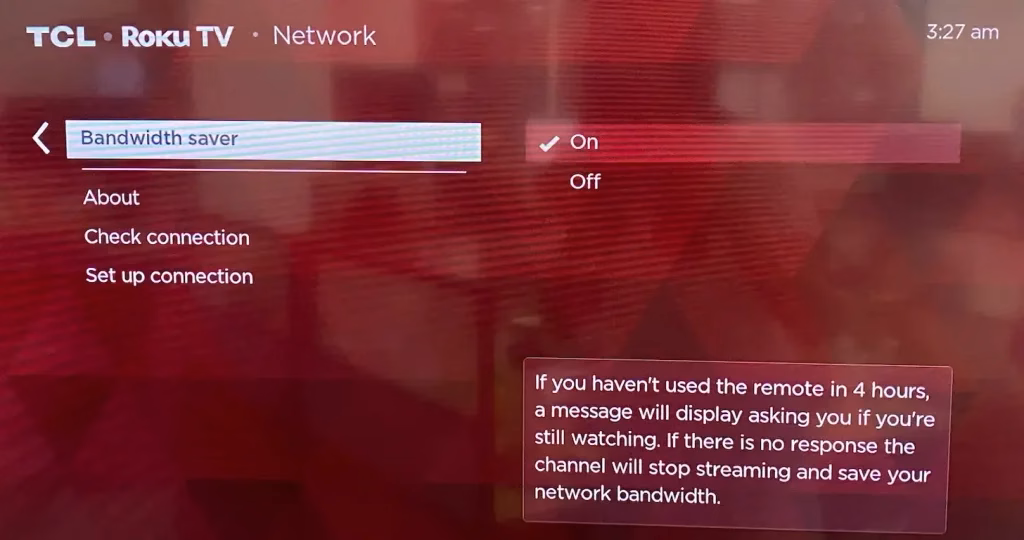 choose Bandwidth saver