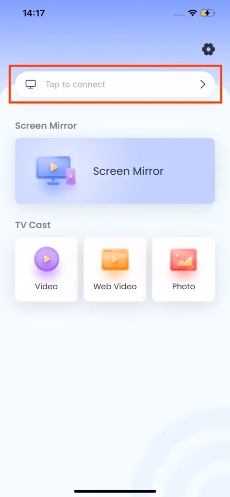 click the Tap to connect zone
