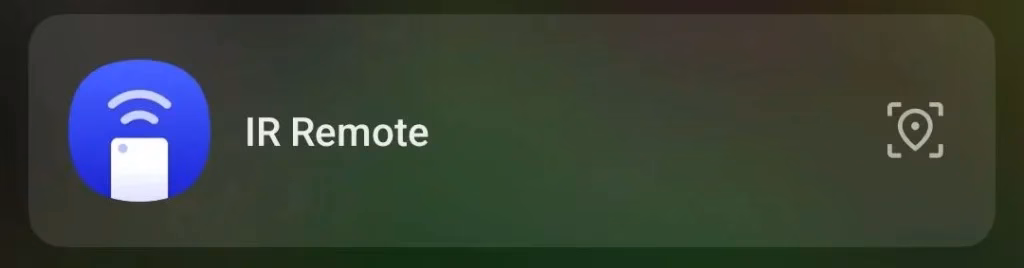 the IR Remote feature on a smartphone