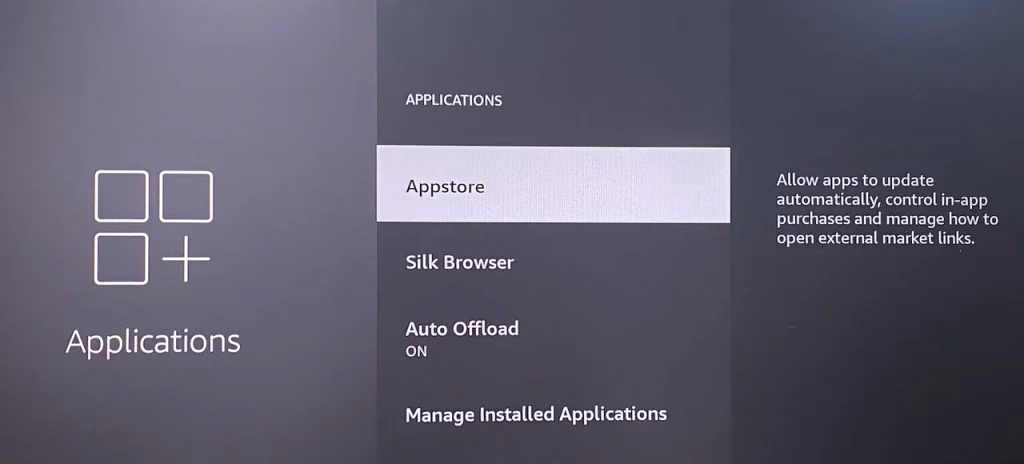 choose Appstore on Firestick
