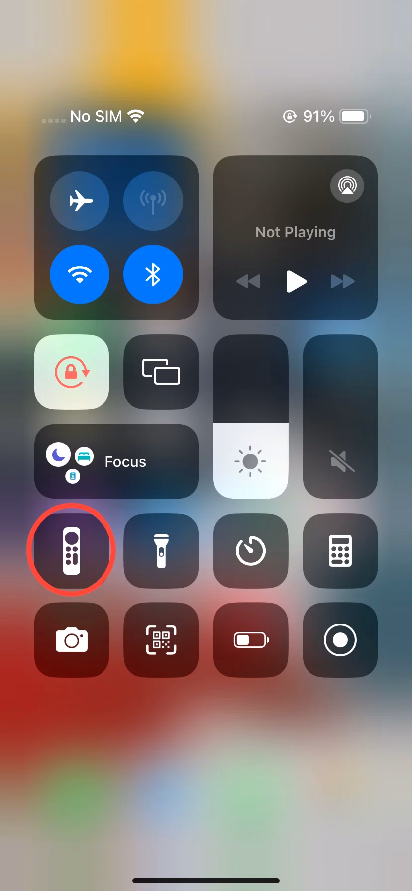 Apple TV Remote feature in Control Center